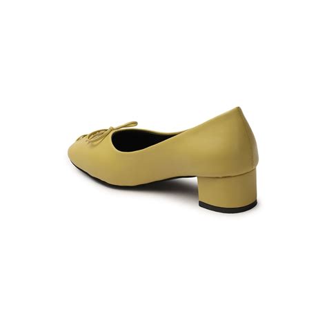 Buy ELLE Yellow Women Slip On Pumps Online