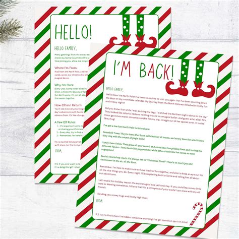 Welcome Back Letter From Elf Free Printable Elf On The Shelf Arrival
