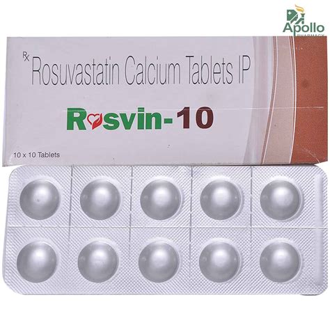 Rosvin-10 Tablet 10's Price, Uses, Side Effects, Composition - Apollo ...