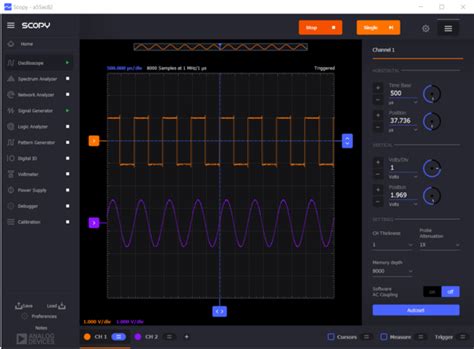 Scopy Oscilloscope [Analog Devices Wiki]