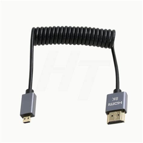 HangTon Micro HDMI to Standard HDMI 4K 8K 60fps Coiled Cable for ATOMOS ...