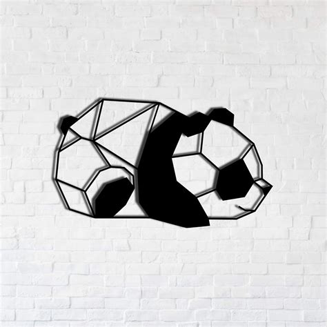 Amazon.com: Raxeria Panda Wall Art, Panda Metal Wall Decal for Home and ...