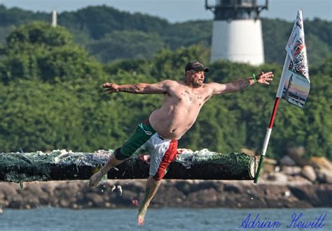 LEO CANNAVO Makes the Leap for the Flag – Friday Greasy Pole Champ ...