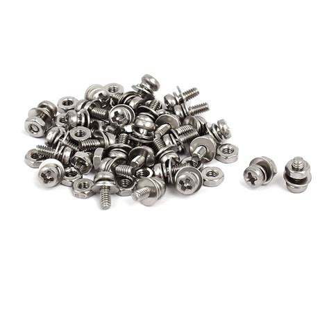 3NH® M2 x 5mm 304 Stainless Steel Phillips Pan Head Screws Nuts w ...