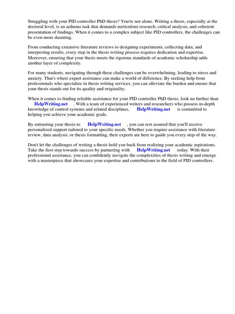 Image result for Thesis Example Two Control