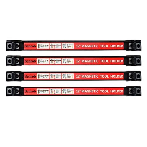 Senrob 4 PCS 12" Magnetic Tool Holder Bar Racks,Metal Magnet Storage ...