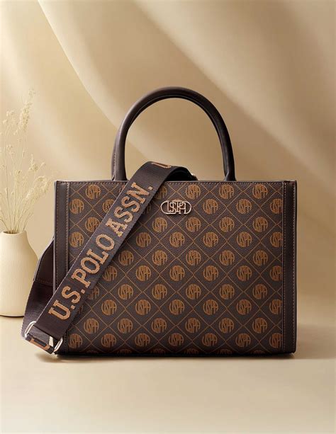 Bernice Monogram Satchel Bag – U.S. Polo Assn. India