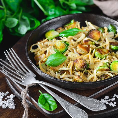 Garlic Brussels Sprouts Pasta - Ask Dr. Dee