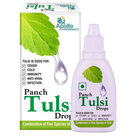 Buy Apollo Pharmacy Panch Tulsi Drops, 20 ml | 19 Minutes Delivery ...
