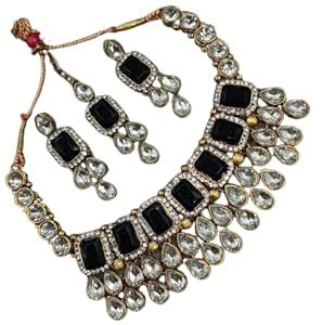 Buy AYESHA JEWELLERS Elegant Designer Gold Plated Choker Bridal Kundan ...