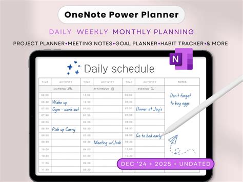 Image result for OneNote Daily Planner Template