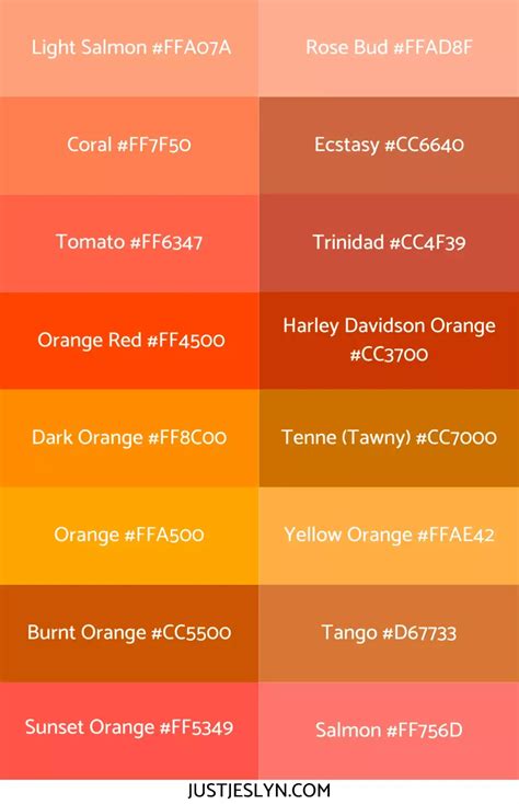 Image result for Hex Color Chart with Names