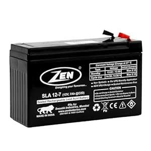 ZEN 12V 7Ah SMF VRLA Battery | Solar for UPS, Inverters, More ...