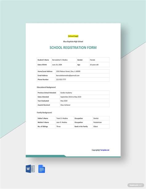 Registration Form Templates in Word - FREE Download | Template.net