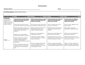 Fillable Online regis Student Name Date Task Description Jesuit Values ...