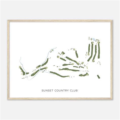 Sunset Country Club, Missouri - Modern Watercolor Map | Golfer Gift ...