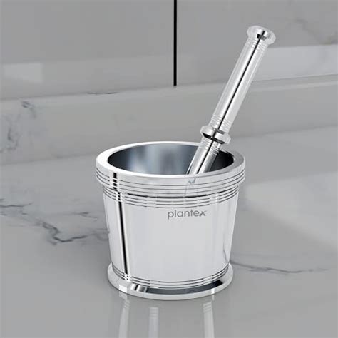 Plantex Heavy Stainless Steel/Mortar & Pestle Set/Spice Mixer/Khalbatt ...