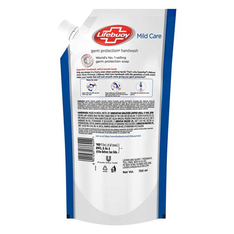 Lifebuoy Mild Care Germ Protection Handwash, 750 ml (Buy 1 Get 1 Free ...