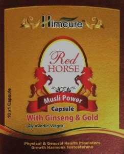 HIMCURE Red Horse Musli power Gold - Prolong your performance Capsule ...