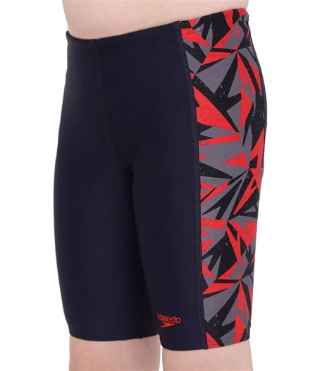 Buy Speedo Boys Hyper Boom Jammer True Navy-Fed Red-Dove Grey Swimwear ...
