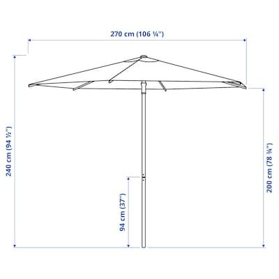 HÖGÖN parasol, grey, 270 cm (1061/4") - IKEA