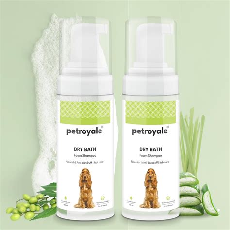 Buy Petroyale Dry Bath Foam Shampoo for Dogs - Dry Shampoo for Dog ...