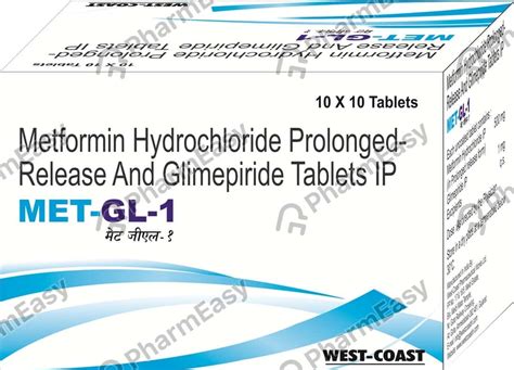 Met Gl 1mg Strip Of 10 Tablets: Uses, Side Effects, Price & Dosage ...