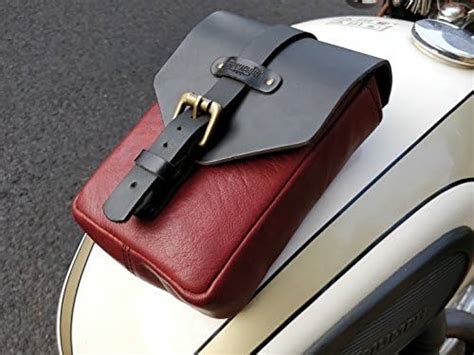Trip Machine Company Leather Tank Pouch (Cherry Red) : Amazon.in: Bags ...