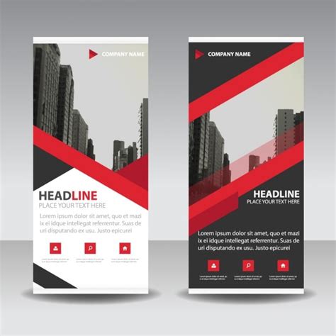 Roll up with red geometric lines | Free Vector