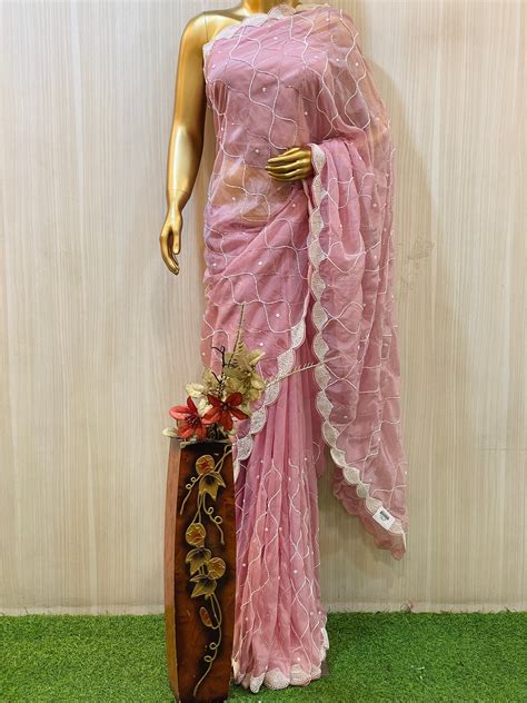 Rishita Pink Organza Saree