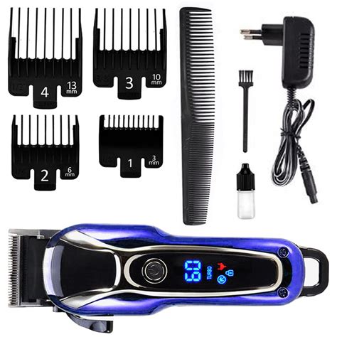 KM-1990 Rechargeable Electric Salon Grooming Men Beard & Hair Trimmer 3 ...