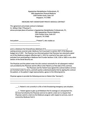Fillable Online Medicare Opt-Out Contract Form Fax Email Print - pdfFiller