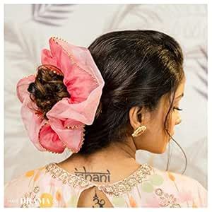 Hair Drama Co. Silk Satin Scrunchies for Girls & Women Anti-Hair ...