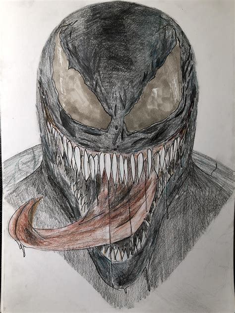 How To Draw A Cool Venom at Adam Ross blog