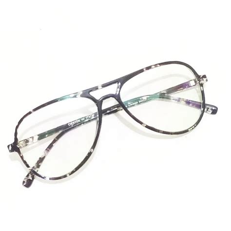 Black Grey Zebra Print Aviator Full Frame Eyeglasses Spectacle Frame w ...