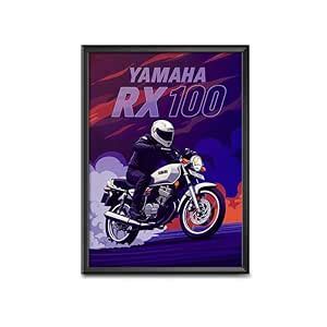 Framebooks Home Decorative Frames - Yamaha RX 100 Bike Wall Framed ...