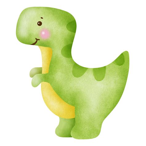 Cute dinosaur clipart in watercolor style . 21096406 PNG