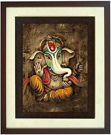 Wens 'Ganesha' Wall Art Painting (PS Wood, 46 cm x 38 cm x 3.75 cm ...