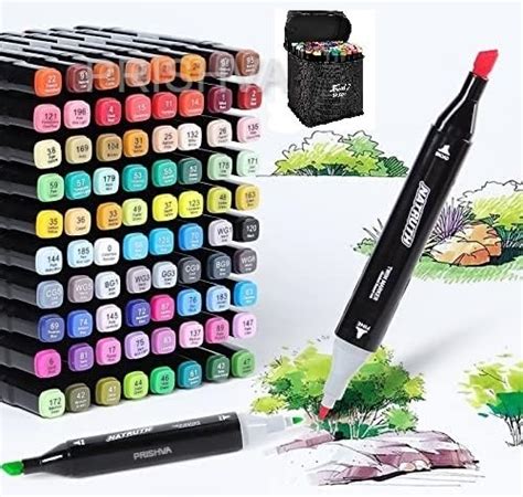 FI FIDROXIMPERIA Dual Tip Colorful Art Markers Sketch Pens Colours with ...
