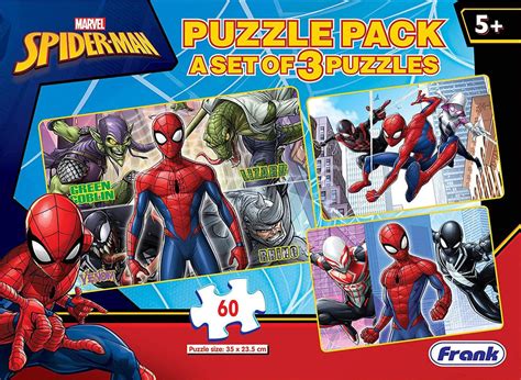 Buy Frank Marvel Spider-Man 3 in 1 Jigsaw Puzzles (60 Pcs) Online at ...