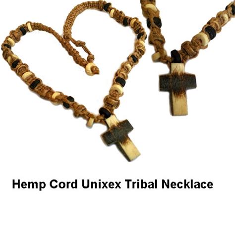 Hemp Jute Cords Necklace with Pendants Unisex (Mens or Womens ...