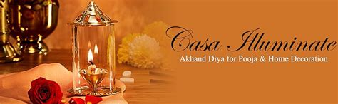 Buy Casa illuminate Medium Size Brass Akhand Aarti Diya for Puja with ...