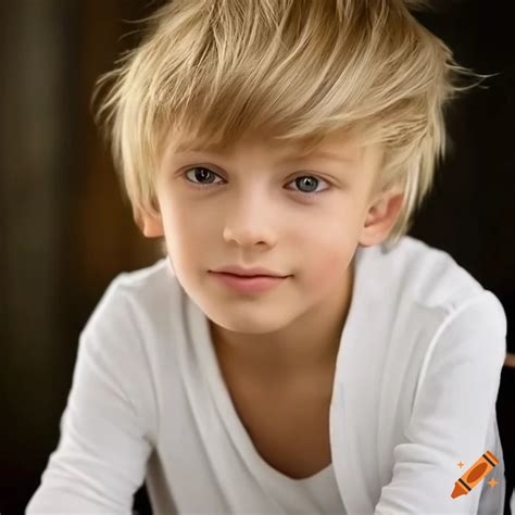 Cute boys with blonde hair on Craiyon