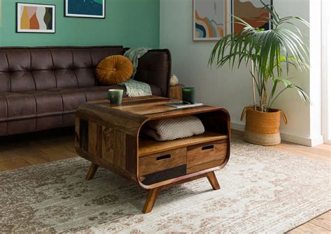 Solid Wood Coffee Table with Storage – Chuk Chuk Villa