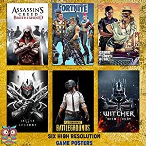 ZEMFO Collection Games Poster Perfect for Any Gaming Setup Computer ...