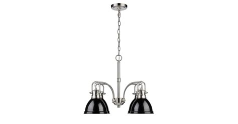 Golden Lighting 3602-D4 PW-BK Duncan 4 Light Mini Chandelier with Metal ...
