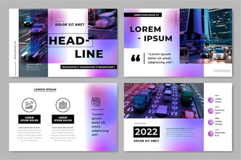 Gradient business presentation template | Free Vector