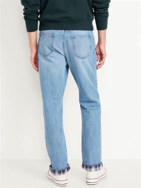 90's Straight Flannel-Lined Jeans | Old Navy