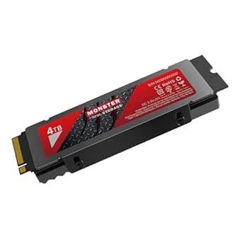 Amazon.in: Buy Monster Storage SSD 4TB NVMe PCIe Gen4 x 4 PS5 Verified ...