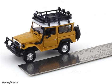 Toyota Land Cruiser FJ40 yellow with roofrack 1:64 Hobby Fans diecast ...